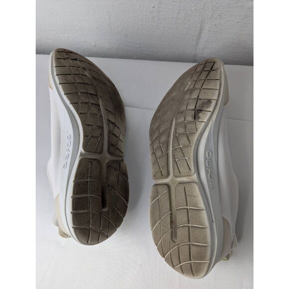 Oofos OOmg eeZee Low Mens Size 11.5 Slip-On‎ Shoes Knit White Recovery Comfort - Picture 7 of 7